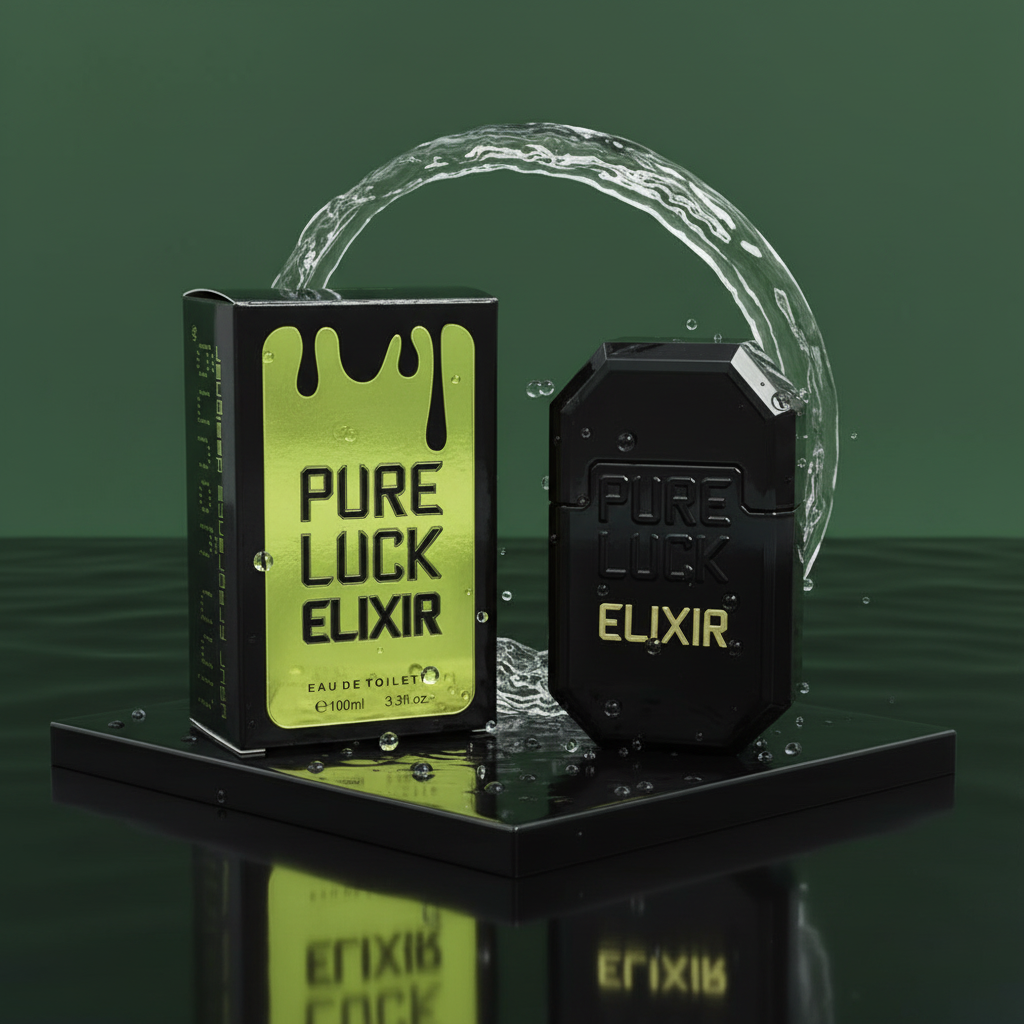 Linn Young EDT 100 ml "Pure Luck Elixir" – fragrância amadeirada e aromática