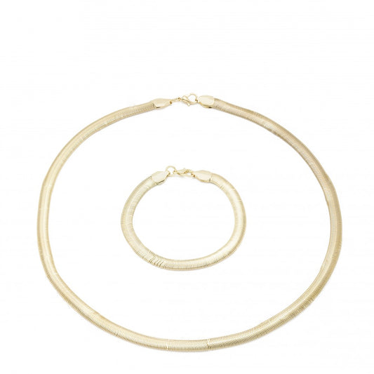 Conjunto de Liga de Ouro ( Colar+Pulseira )