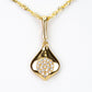 Conjunto de Liga de Ouro com Cristal Emporia® Branco ( Colar+Brincos+Pendente )