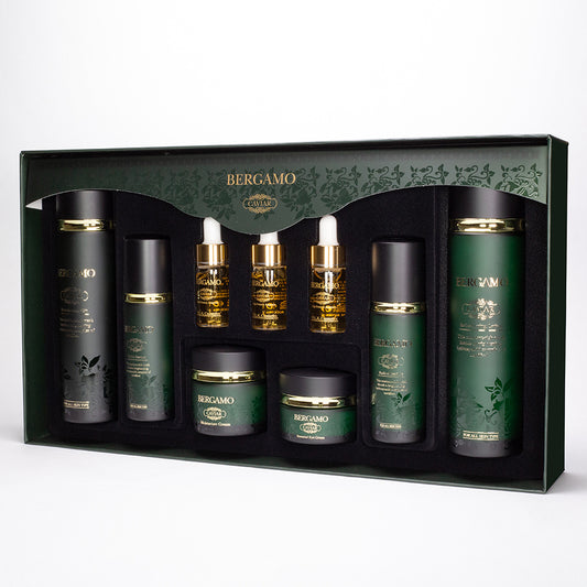 CONJUNTO DE CUIDADOS PARA A PELE DE LUXO BERGAMO DE CAVIAR