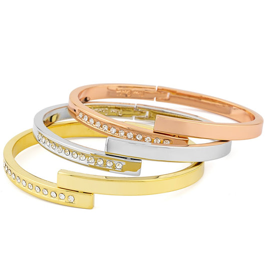 Conjunto de Liga de Ouro com Cristal Emporia® Branco