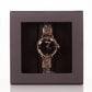 Relógio de liga leve Miyota Movement de alta qualidade com caixa de oferta, mostrador preto às cores