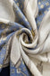Xaile de algodão, 85 cm x 180 cm, com padrão de cinto fashion, azul
