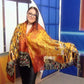 100% Lenço de Seda, 90 cm x 180 cm, Klimt "O Beijo"