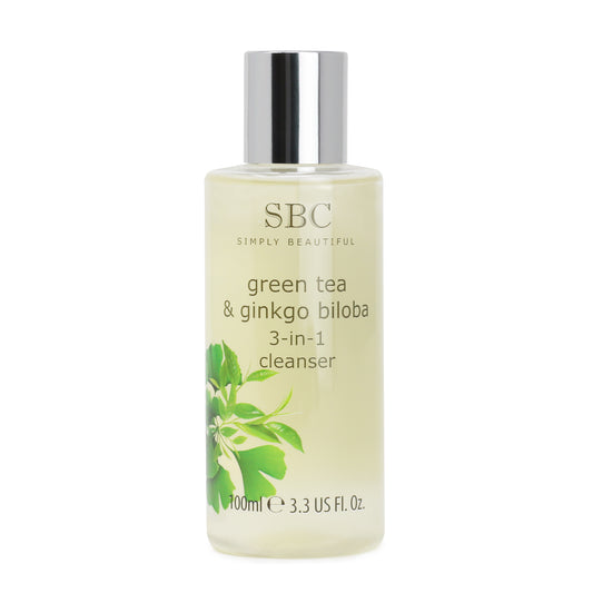 Creme de Limpeza Energizante 3 em 1 de Chá Verde & Ginkgo Biloba de 100 ml