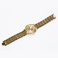 Conjunto banhado a ouro com cristal Branco Emporia® (relógio + 2 pulseiras)