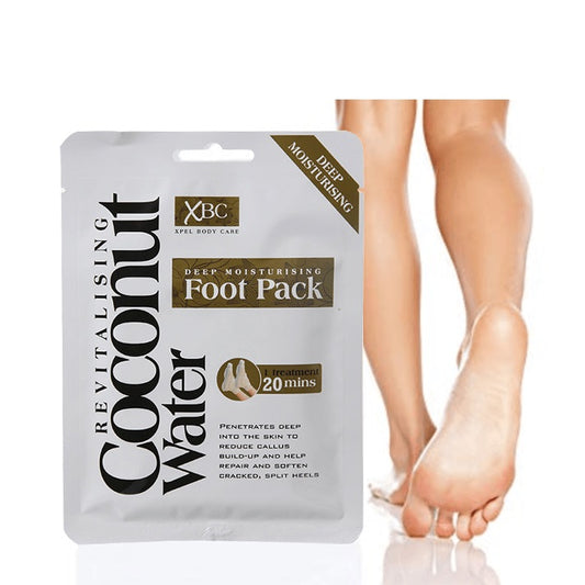 Máscara para os pés suavizante e hidratante da pele com extracto de leite de coco