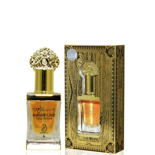 12 ml Perfume Óleo Khasab & Oud Gold Edition Oriental Frutado-Floral Fragrância para Homem