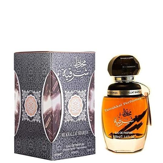 100 ml Eau de Perfume Mukhallat Sharqia Oriental Amadeirado-Oud Fragrânica para Homem