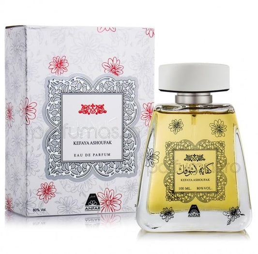 100 ml Eau de Perfume Kefaya Ashoufak Oriental Doce e Floral Fragrância para Mulher