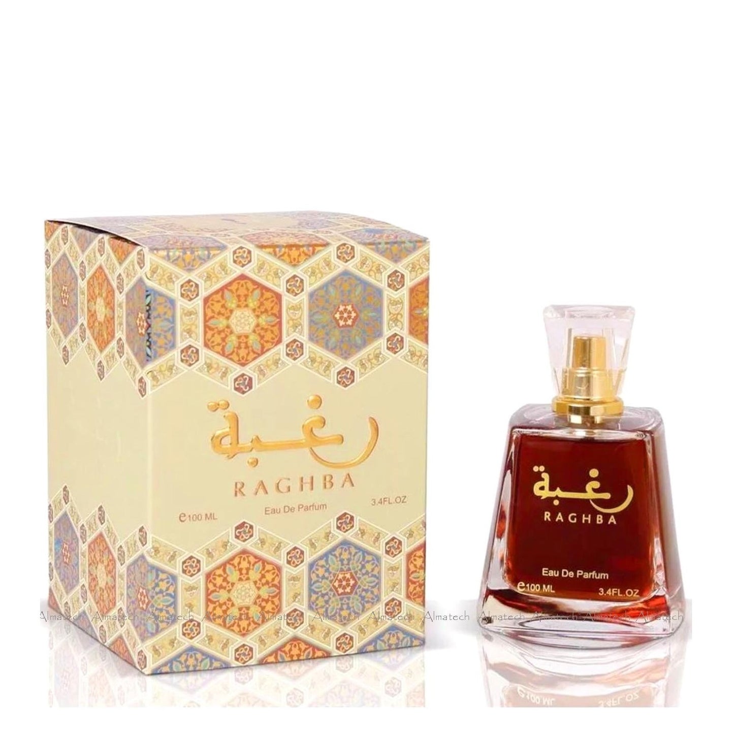 100 ml Eau de Perfume Raghba Women Fragrância Baunilha Fumado para Mulheres