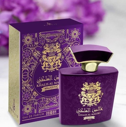100 ml de Eau de Perfume Khalis Maleki Majestic Fragrância Floral Âmbar para Mulheres