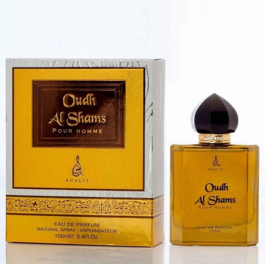 100 ml de Eau de Perfume Oudh Al Shams Fragrância Picante Amadeirada para Homens