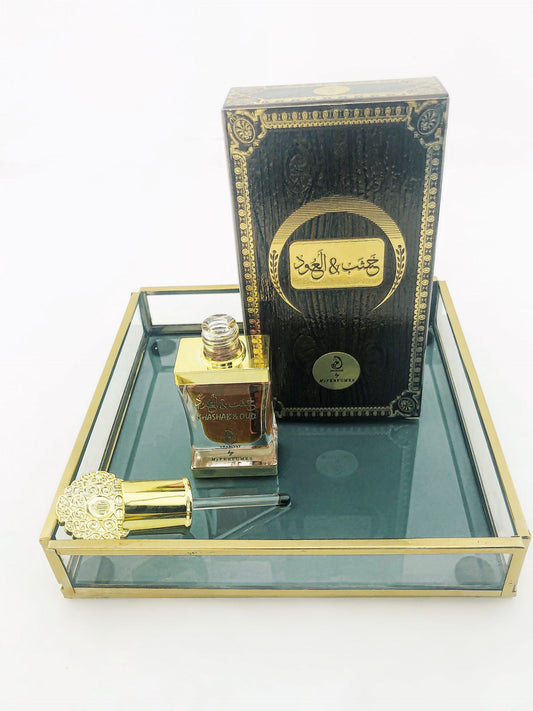 12 ml de Óleo Perfumado Khashab & Oud Fragrância Castanha doce e picante para homens