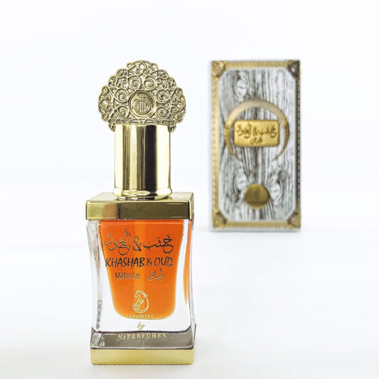 12 ml de óleo perfumado Khashab & Oud Fragrância Floral Branca almiscarada para mulheres
