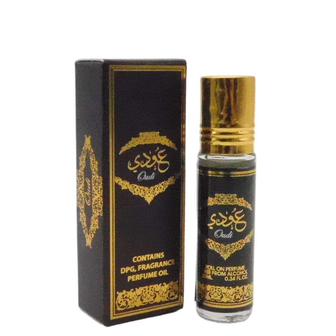 10 ml de Óleo Perfumado Oudi Oriental Oud, Fragrância com Sândalo e Almíscar para Homens