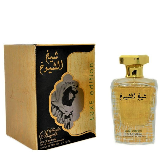 100 ml Eau de Perfume Sheikh Shuyukh Luxe Fragrância de Caramelo Picante para Homem