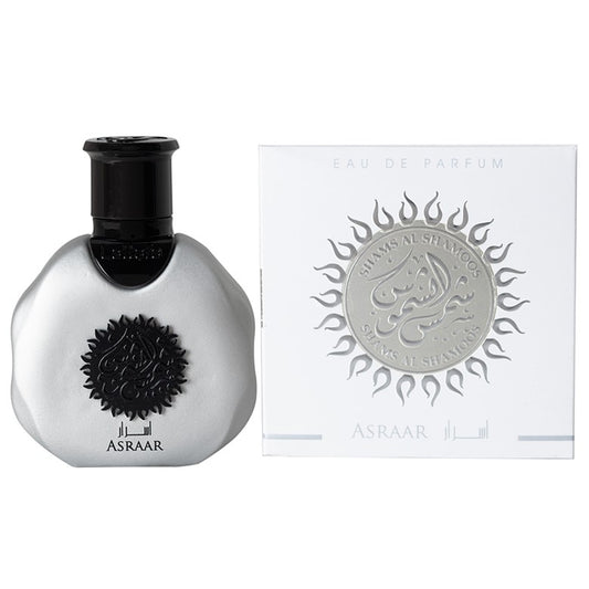 35 ml Eau de Perfume Asraar Fragrância Âmbar Amadeirada e Almiscarada para Homem