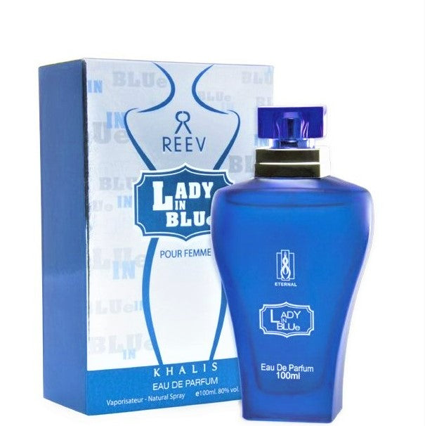 100 ml Eau de Perfume Lady in Blue Fragrância Frutada Ambarada para Mulher