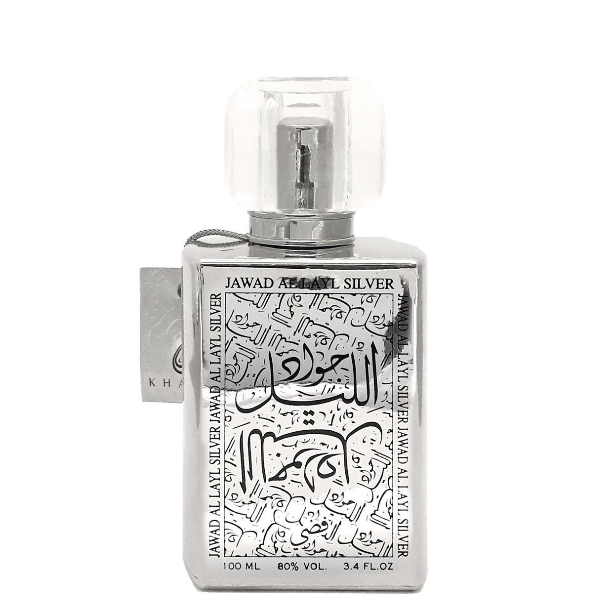 100 ml Eau de Perfume Jawad Al Layl Silver Fragrância Frutada Almiscarada para Homem e Mulher