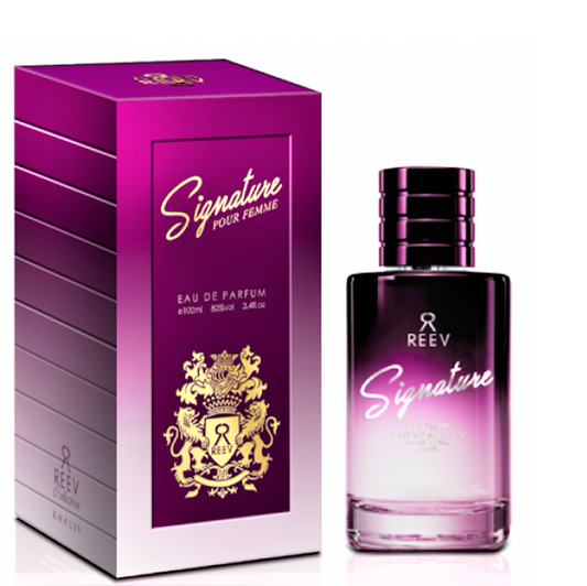 100 ml  Eau de Perfume Signature Purple Fragrância Almiscarada Amadeirada de Baunilha para Mulher