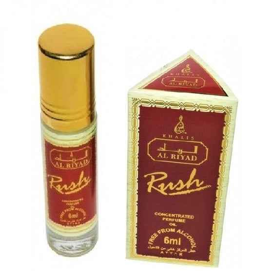 6 ml Perfume Oil Rush Fragrância Oriental Frutada para Homem