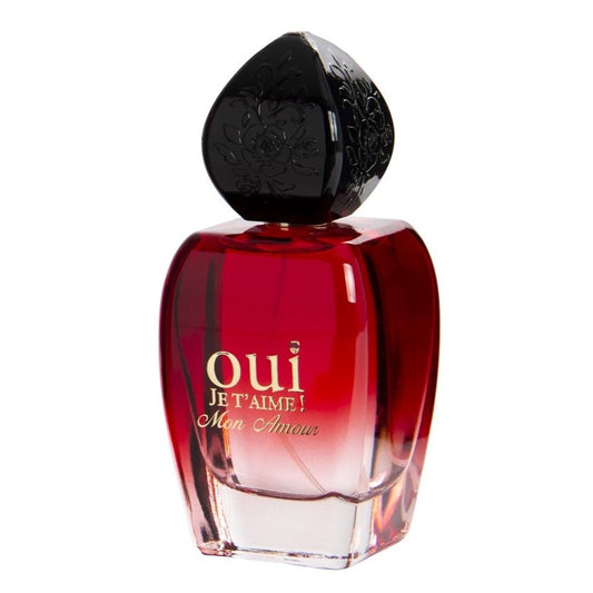 100 ml Eau de Parfume OUI JE T’AIME MON AMOUR Fragrância Floral Frutada para Mulheres, com alto teor de óleo perfumado 10%