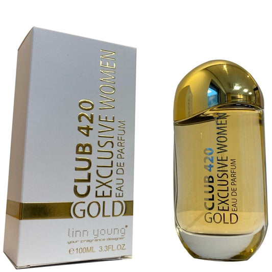 100 ml Eau de Parfume CLUB 420 GOLD Fragrância Oriental com Baunilha para Mulheres, com alto teor de óleo perfumado 10%