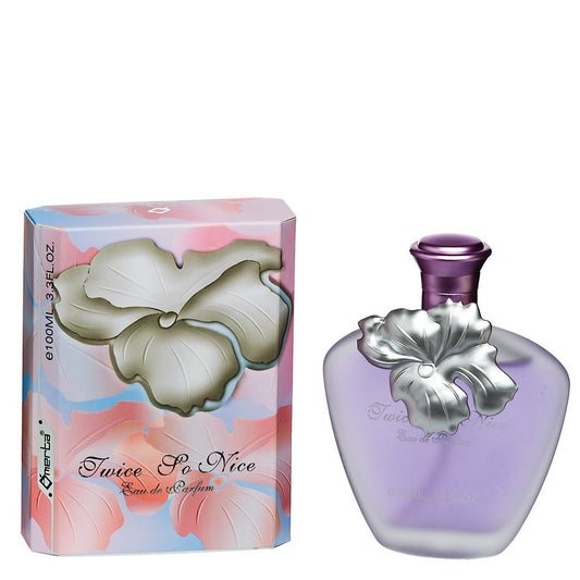 100 ml de Eau de Parfum "TWICE SO NICE" Fragrância Floral Amadeirada para Mulheres, com alto teor de óleo perfumado 6%