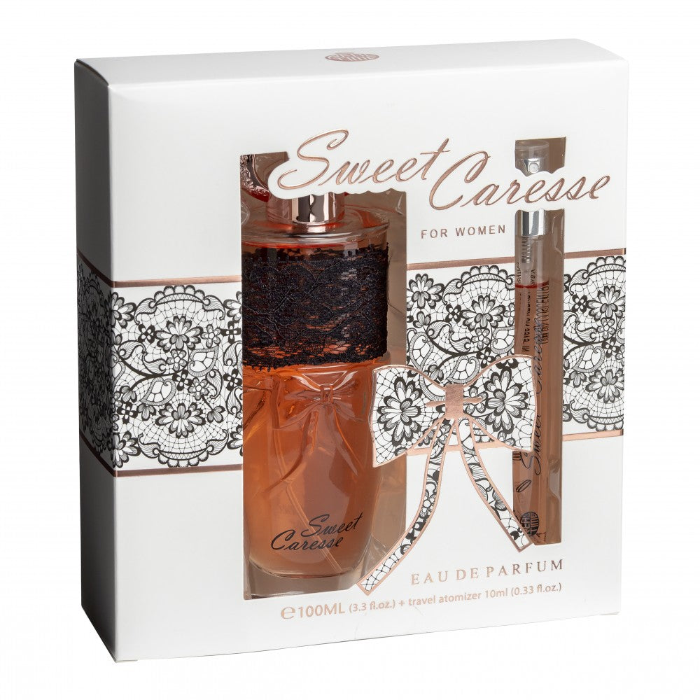 100 ml + 10 ml de Eau de Perfume "SWEET CARESSE" Oriental - Fragrância Floral para Mulheres