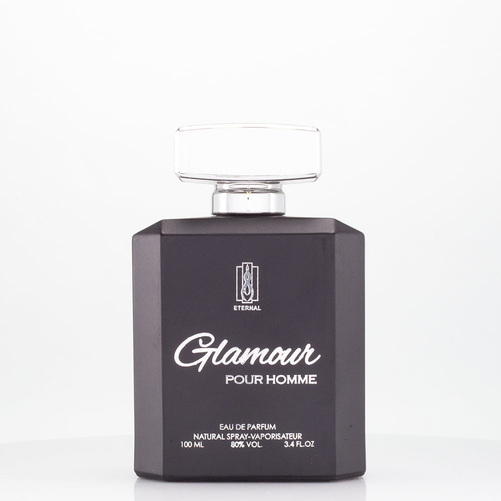 100 ml EDP GLAMOUR BLACK Fragrância Fresca para Homem