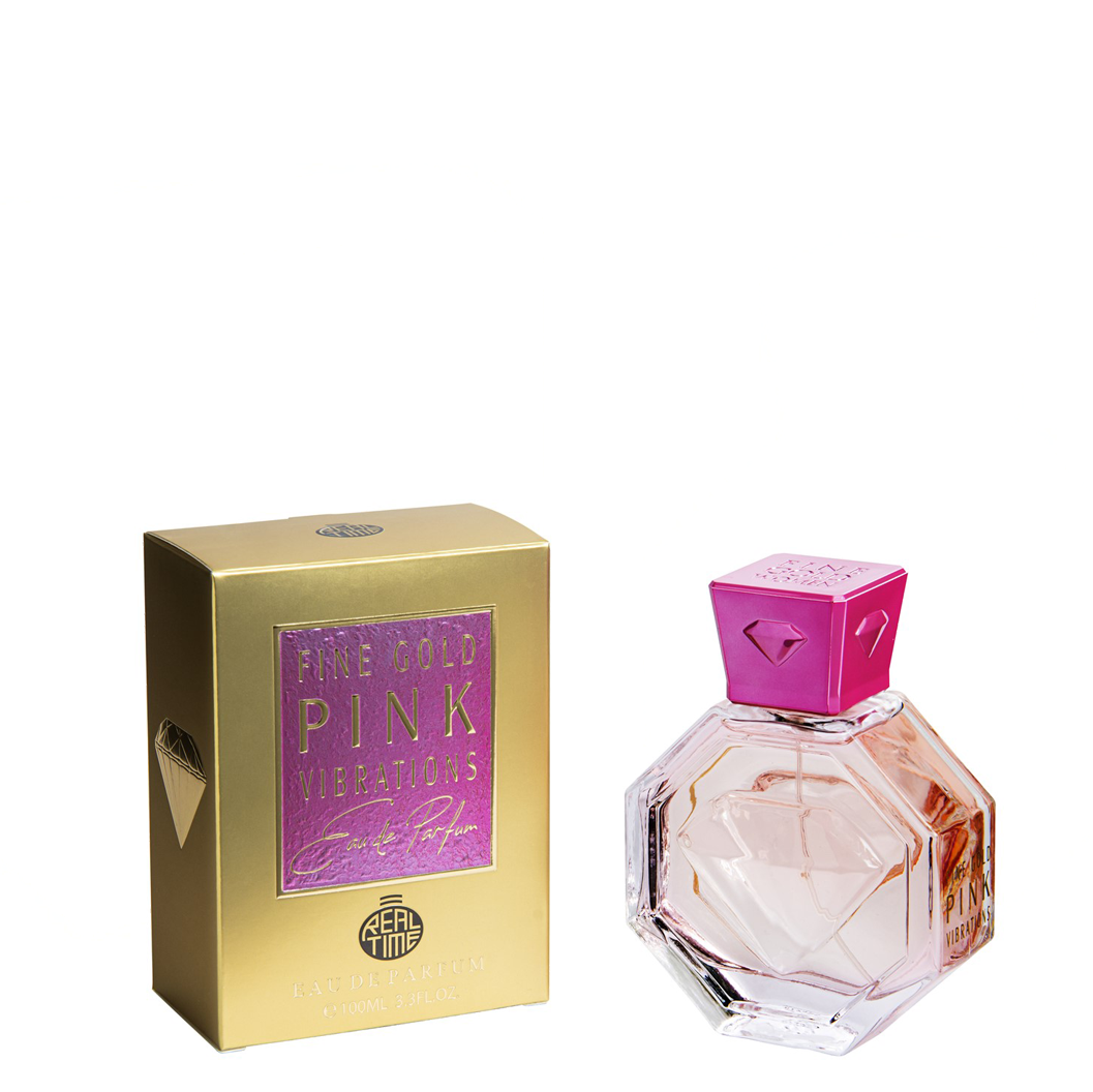 Eau de Perfume100 ml "Fine Gold Pink Vibration" Fragrância Frutal - Cítrica para Mulheres 1 