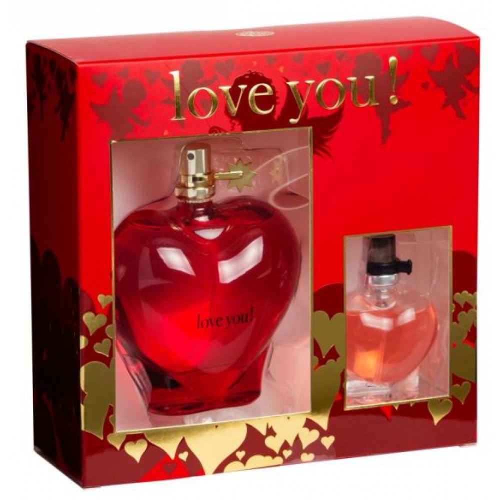100 + 15 ml EDP "LOVE YOU RED" Fragrância Frutada Almiscarada Floral para Mulheres