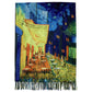 Xaile de Lã, 70 cm x 180 cm, Van Gogh - Cafe Terrace At Night
