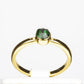 Conjunto de 8 anéis em liga de ouro com cristal Emporia® vermelho e verde