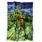Xaile de algodão, 70 cm x 180 cm, com padrão de Van Gogh - 2 Ciprestes