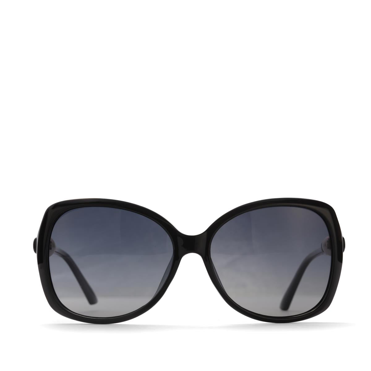 Gemporia: Black Framed Polarised/UV400 Sunglasses with Black Obsidian and Freshwater Pearl ATGW 5.04cts