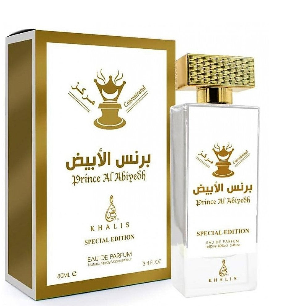 100 ml Eau de Perfume Prince Al Abiyedh Fragrância Oriental Picante para Homem e Mulher